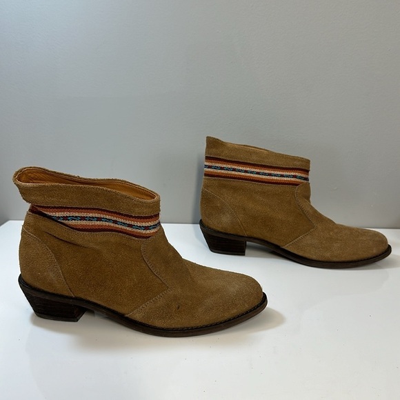 Fortress of Inca Suede Aztec Ankle Boots Size 6 - Picture 2 of 16